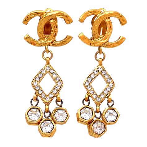 buy vintage chanel earrings uk|authentic vintage chanel earrings.